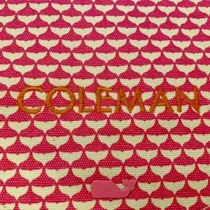 Vineyard Vines Pink and Cream Patterned Backpack Vineyard Vines | Bags | Vineyard Vines Canvas And Leather  main image 4